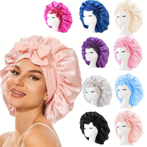 Bonnet en Satin Ajustable – Protection Nuit pour Braids