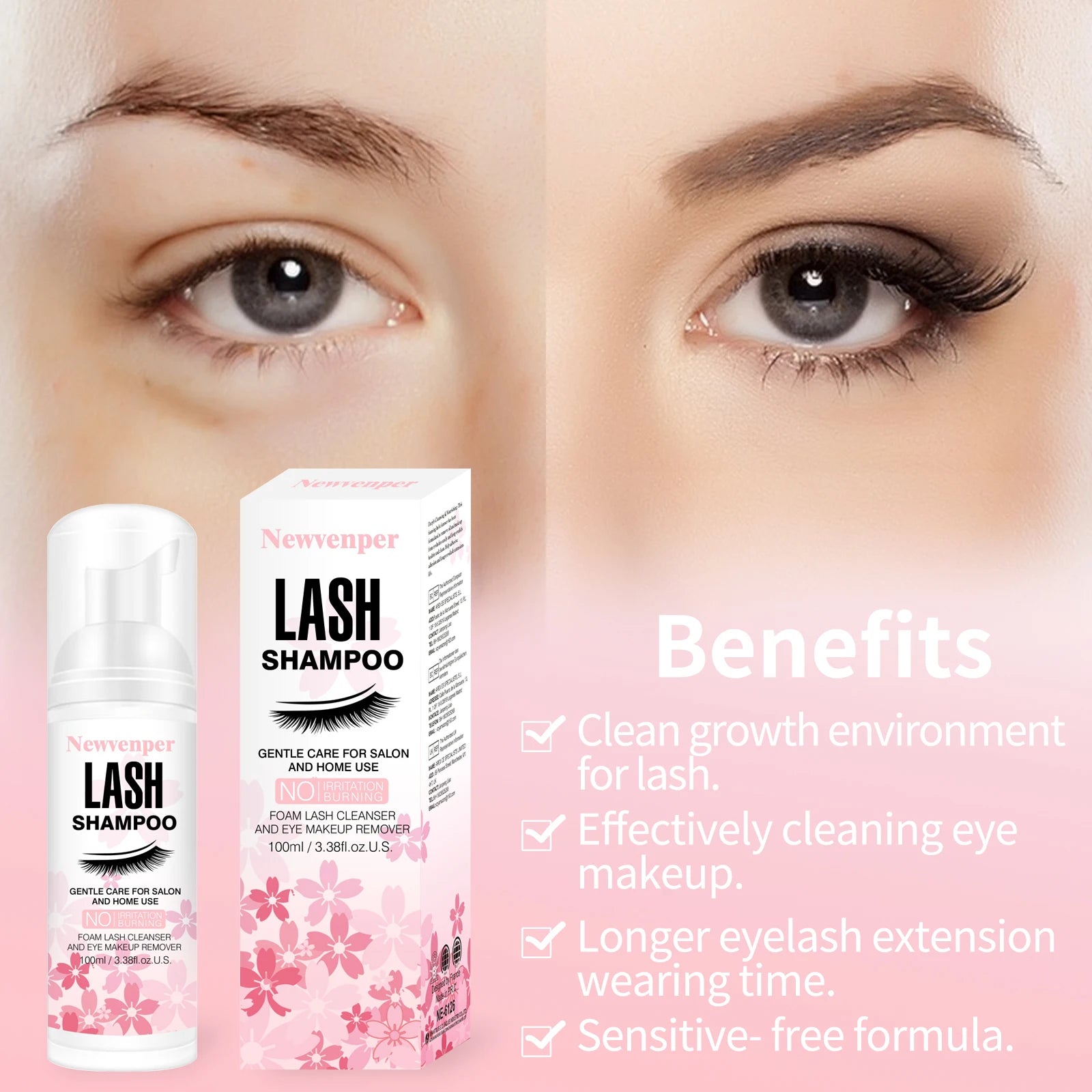 Shampooing Mousse pour Cils 100 ml