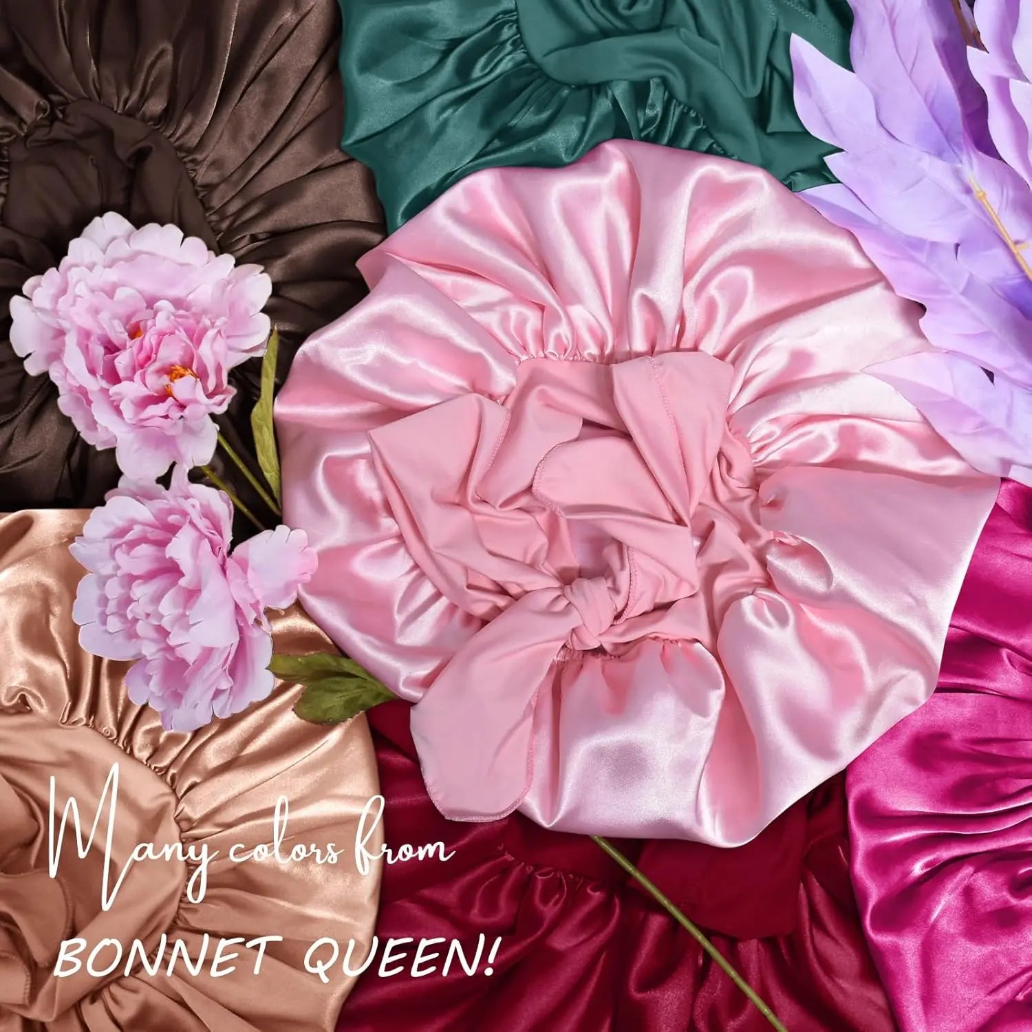 Bonnet en Satin Ajustable – Protection Nuit pour Braids