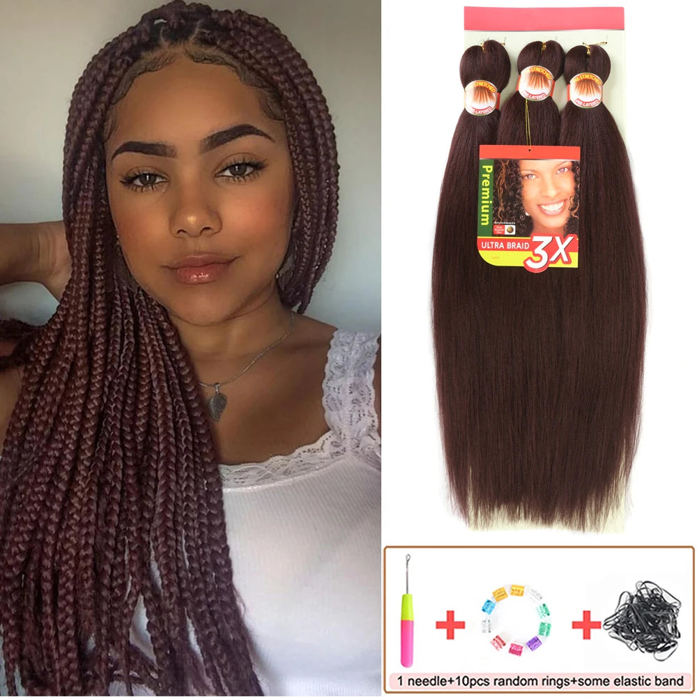 Mèches Pré-Étirées 26″ – 3 Paquets