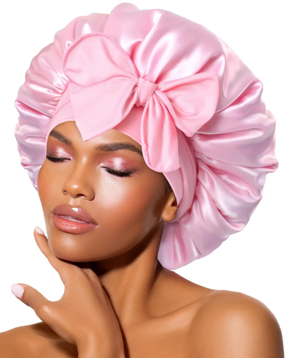 Bonnet en Satin Ajustable – Protection Nuit pour Braids