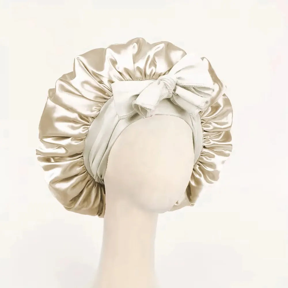 Bonnet en Satin Ajustable – Protection Nuit pour Braids