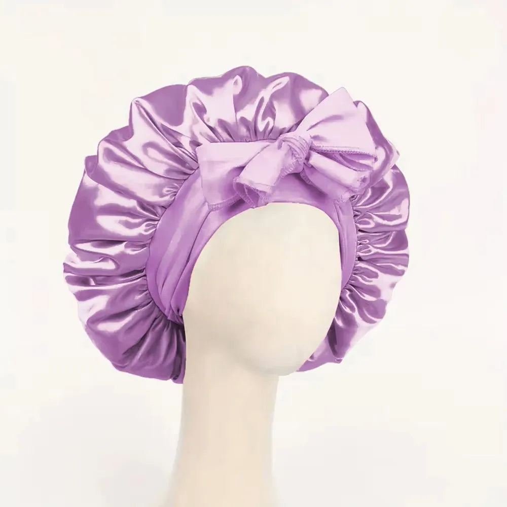 Bonnet en Satin Ajustable – Protection Nuit pour Braids