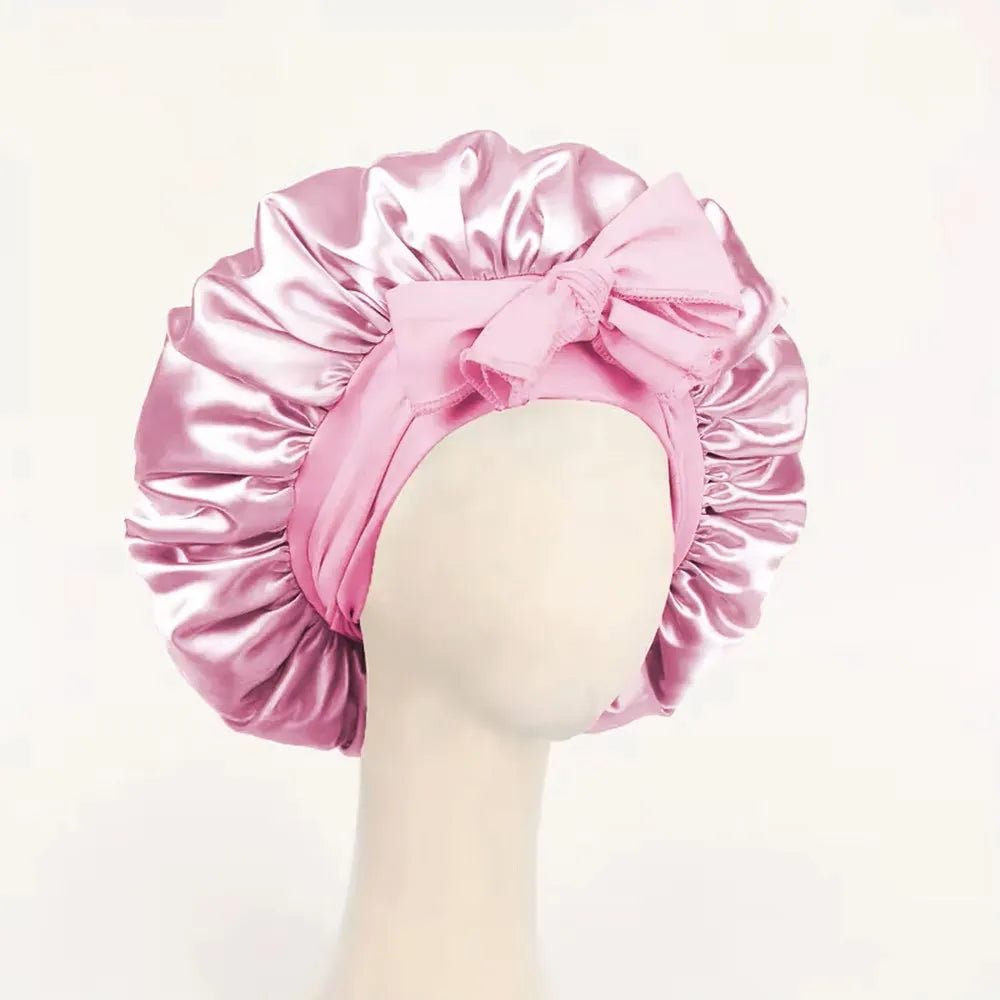 Bonnet en Satin Ajustable – Protection Nuit pour Braids