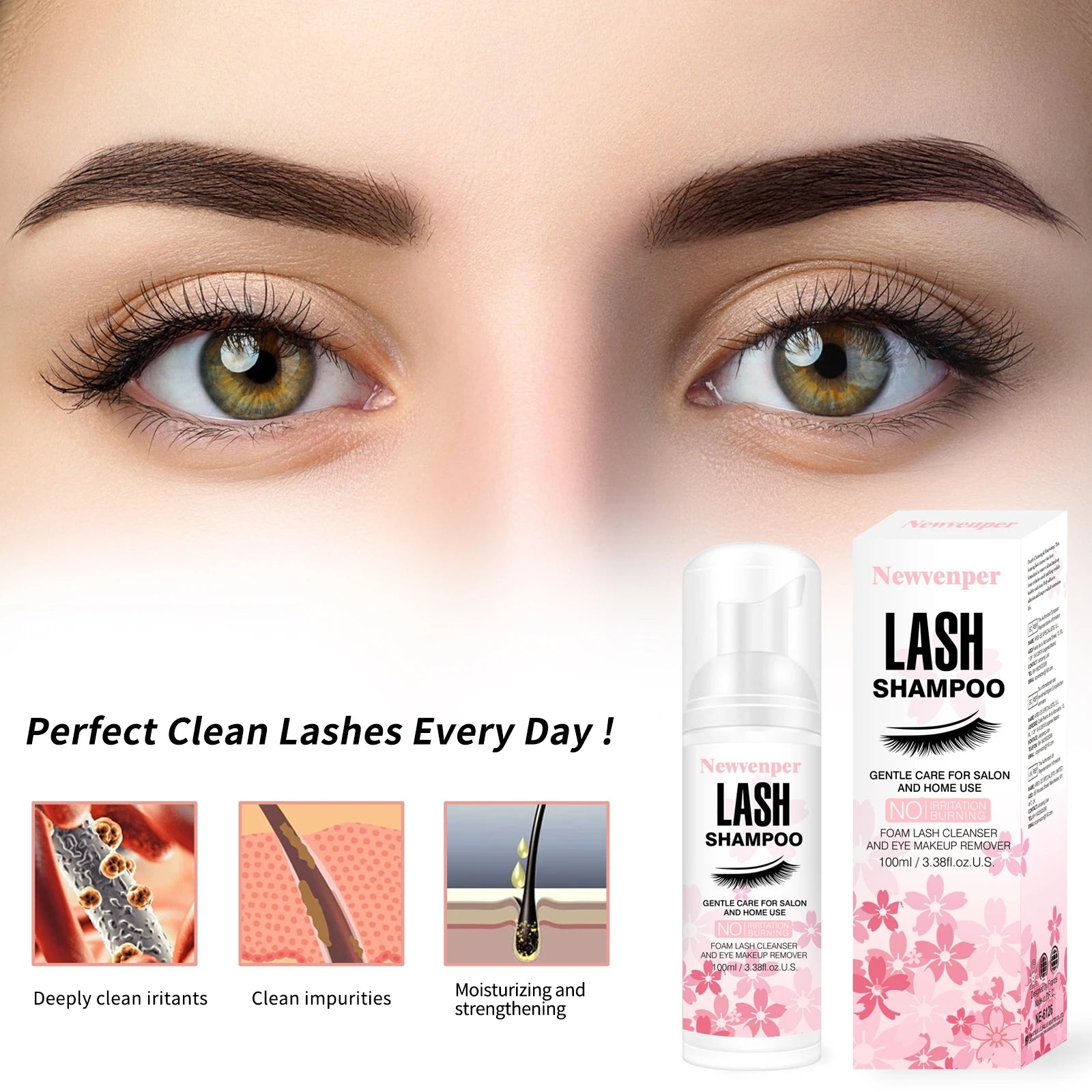 Shampooing Mousse pour Cils 100 ml