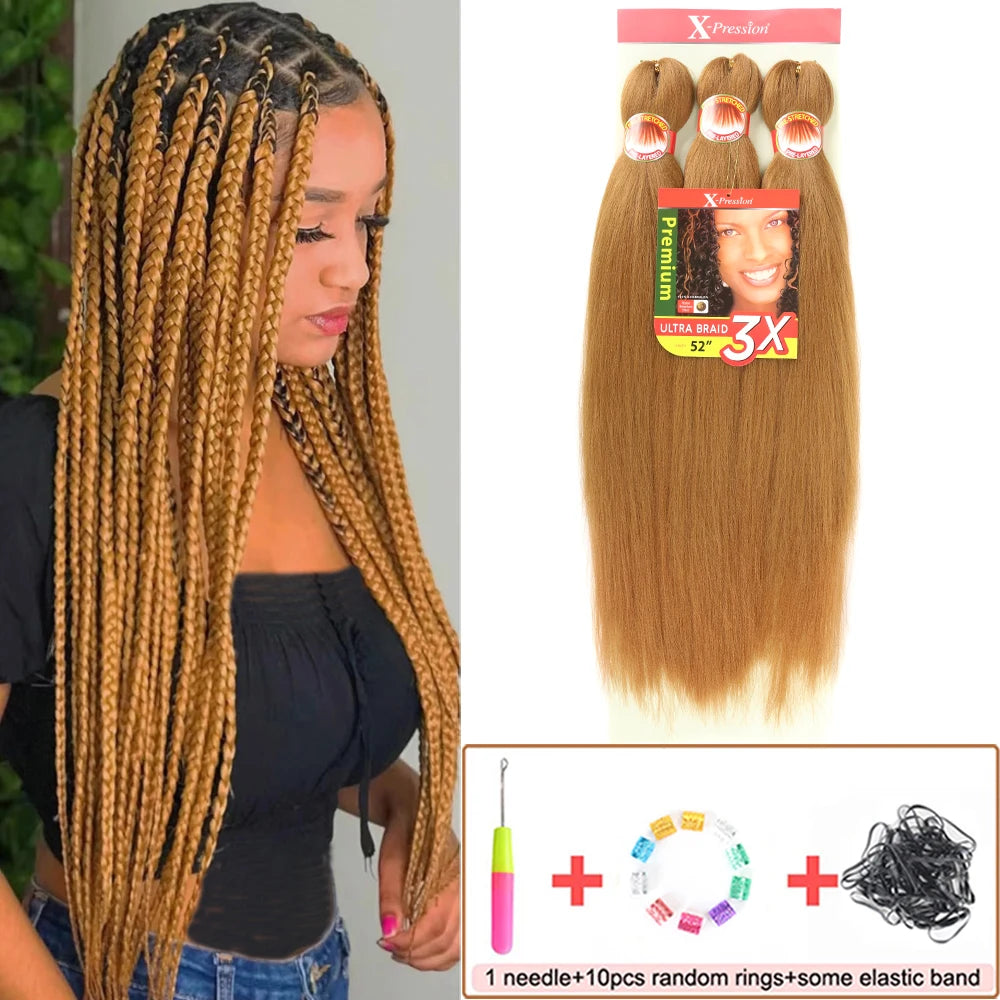 Mèches Pré-Étirées 26″ – 3 Paquets