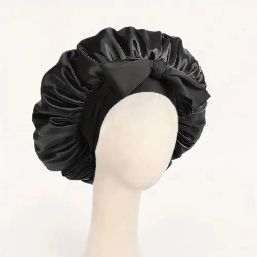 Bonnet en Satin Ajustable – Protection Nuit pour Braids