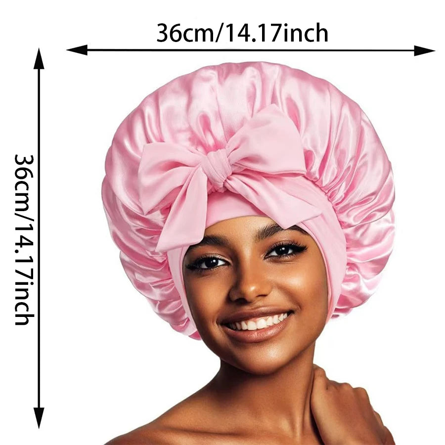Bonnet en Satin Ajustable – Protection Nuit pour Braids